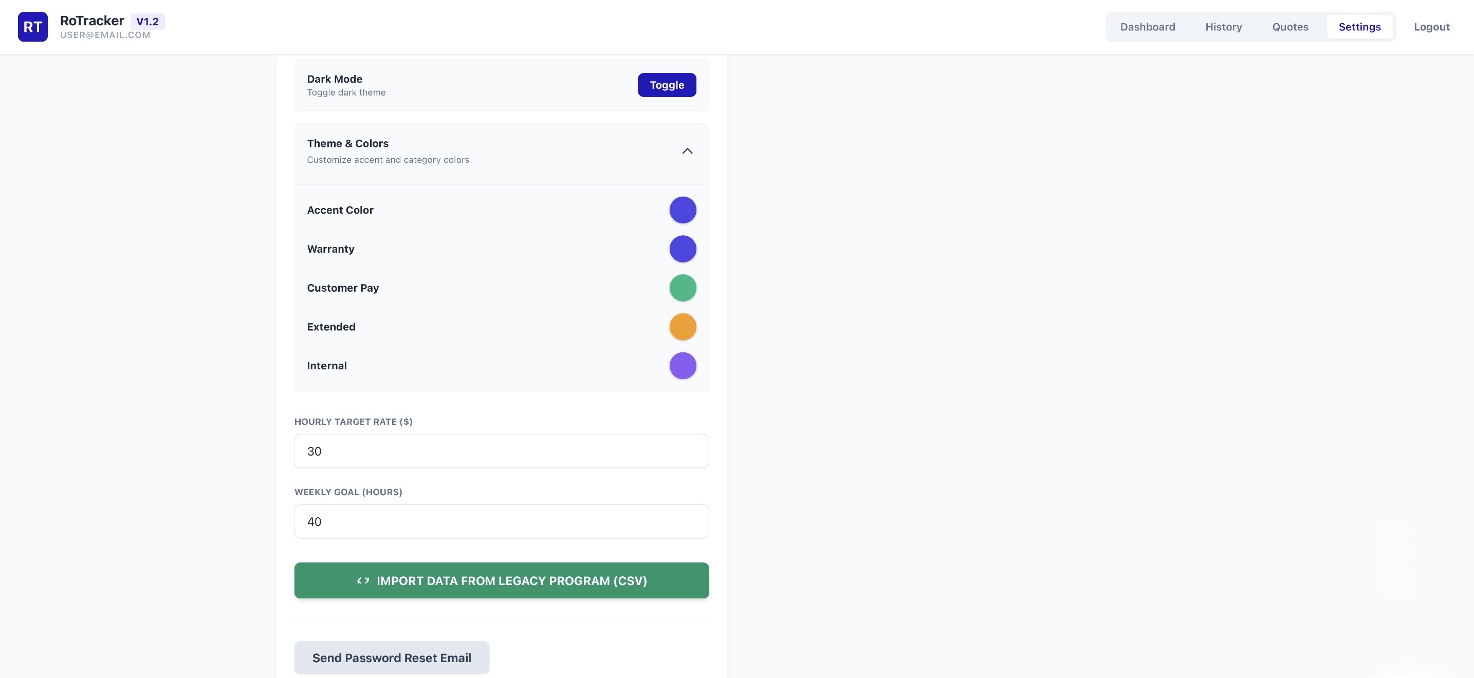 Custom Settings
